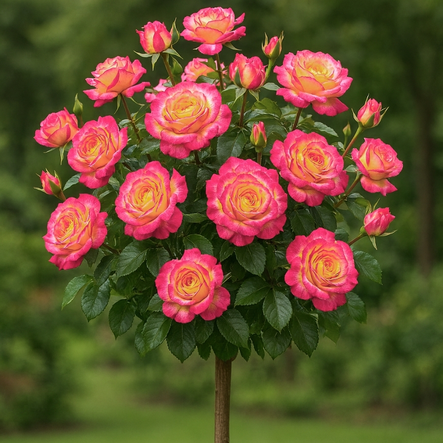 Роза штамбовая Ориент Экспресс - Dolina-Sad.Ru